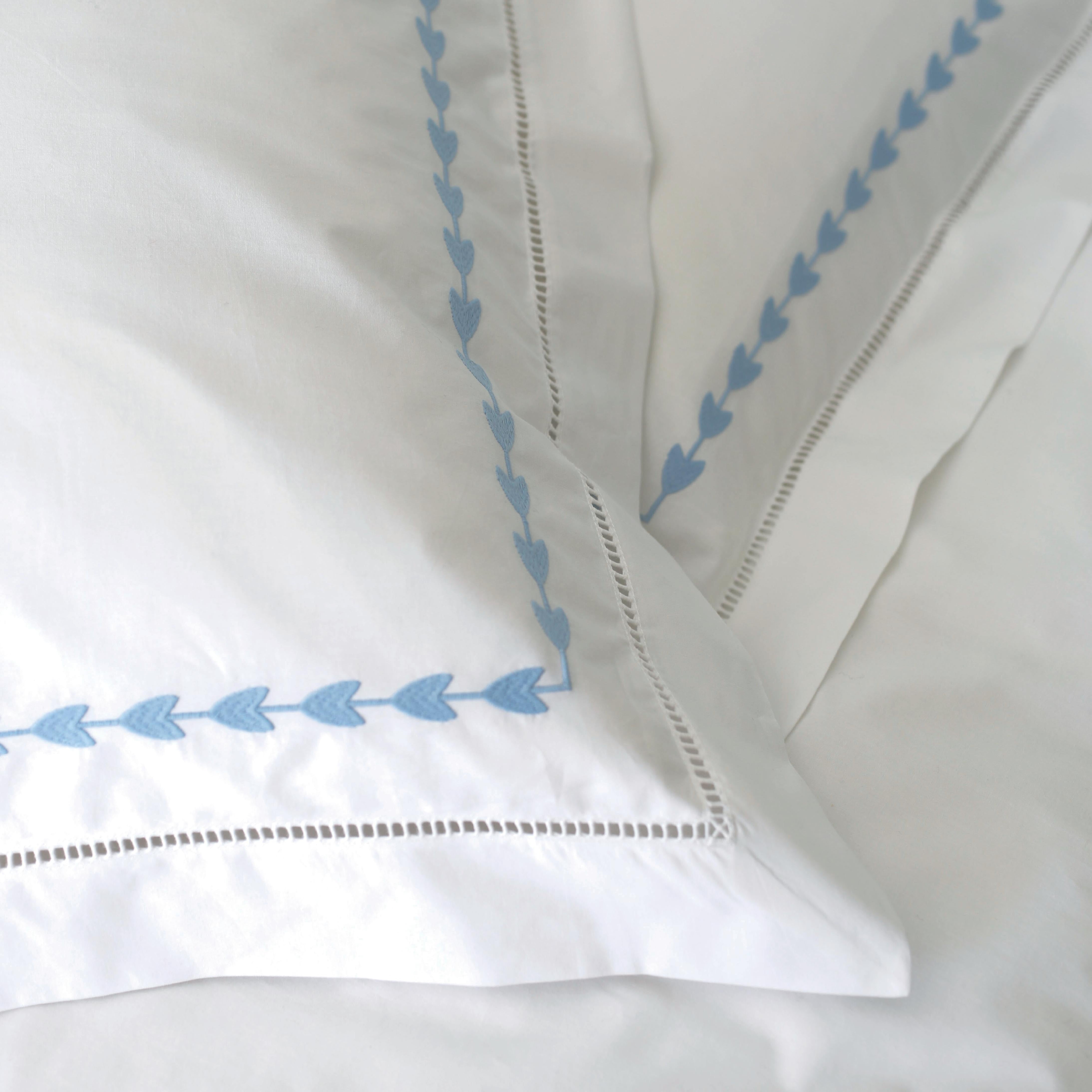 Blue Leaf Baby Boudoir Pillowcase