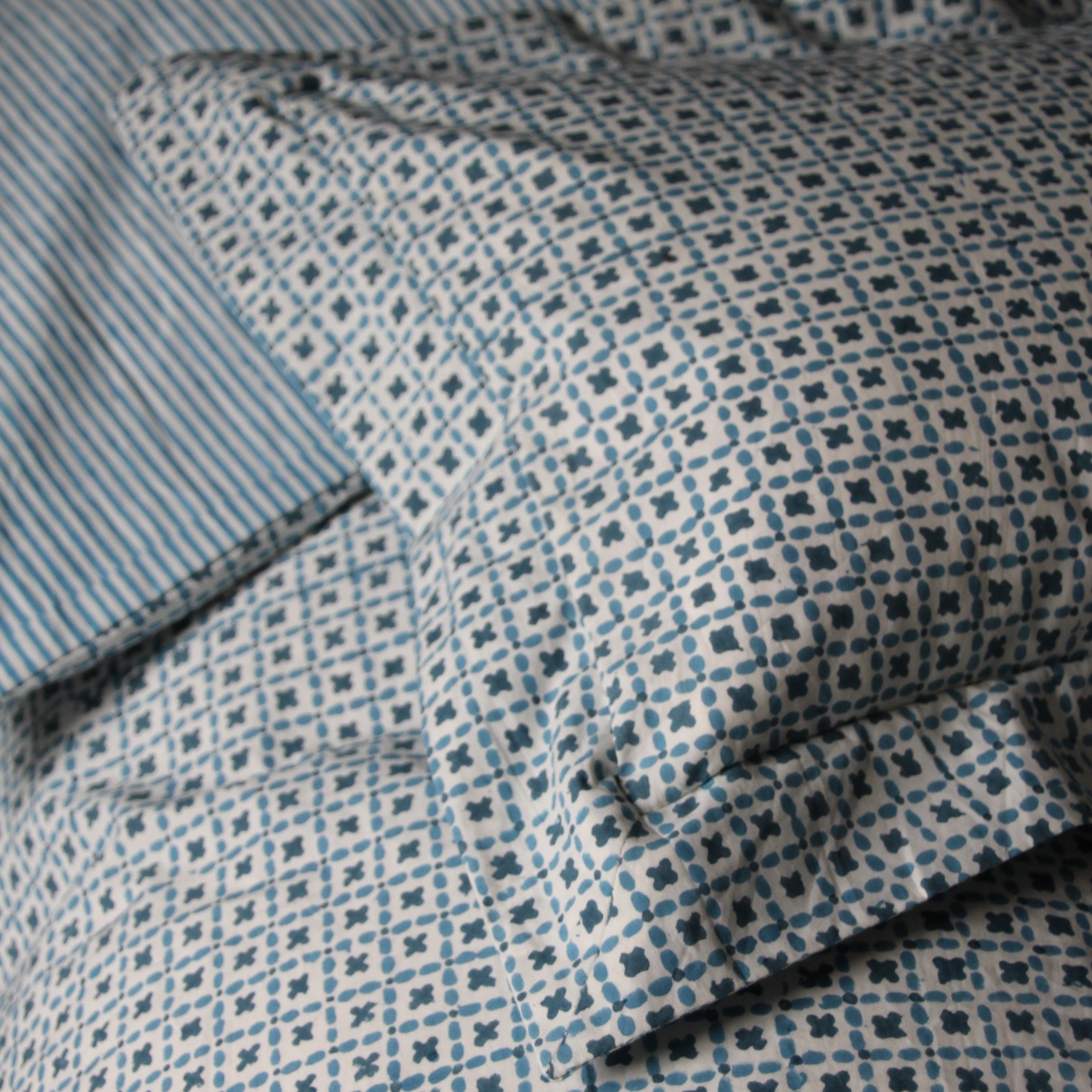 Blue Criss Cross Baby / Boudoir Pillowcase