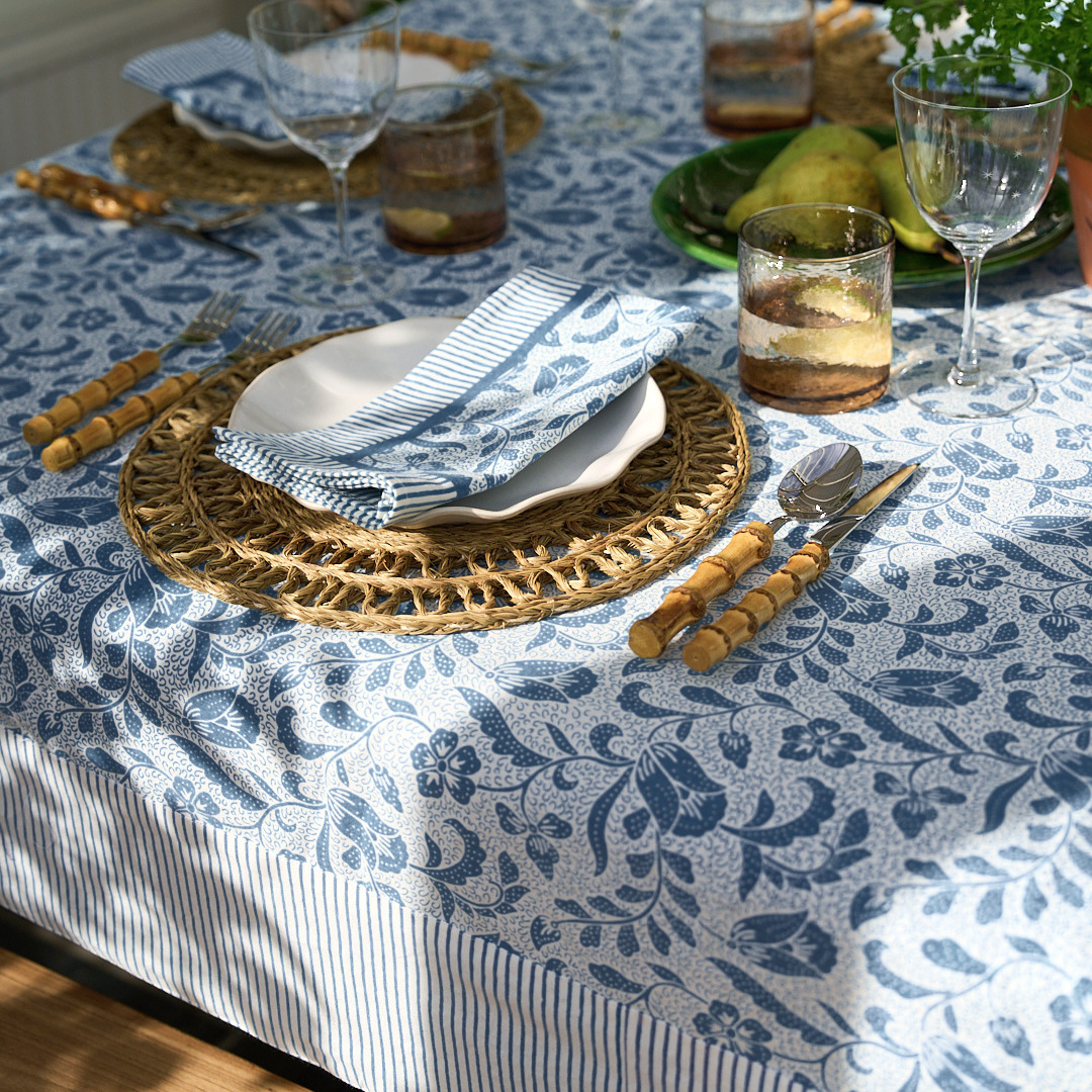 Blue Ottilie Tablecloth