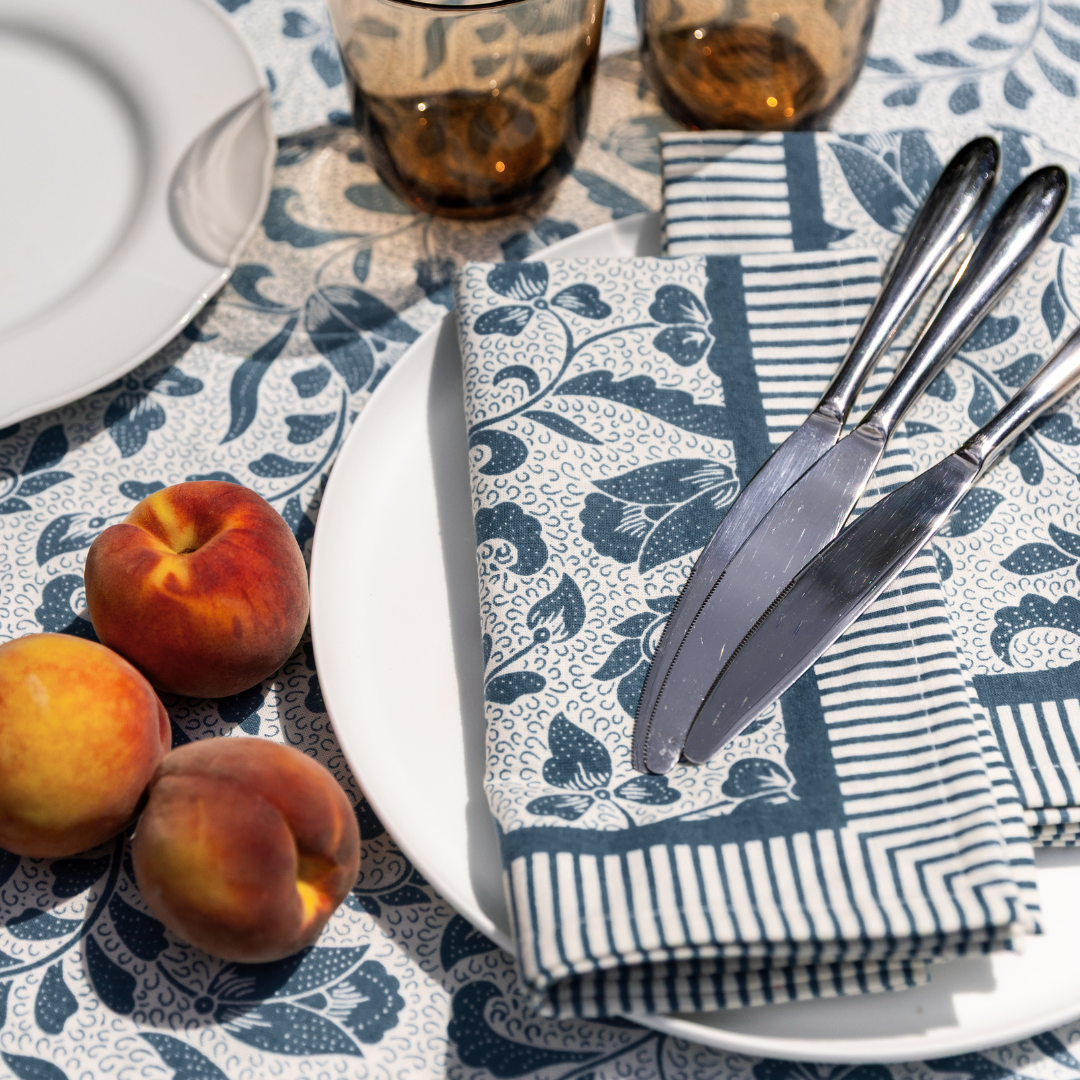 Blue Ottilie Napkins - Set of 4