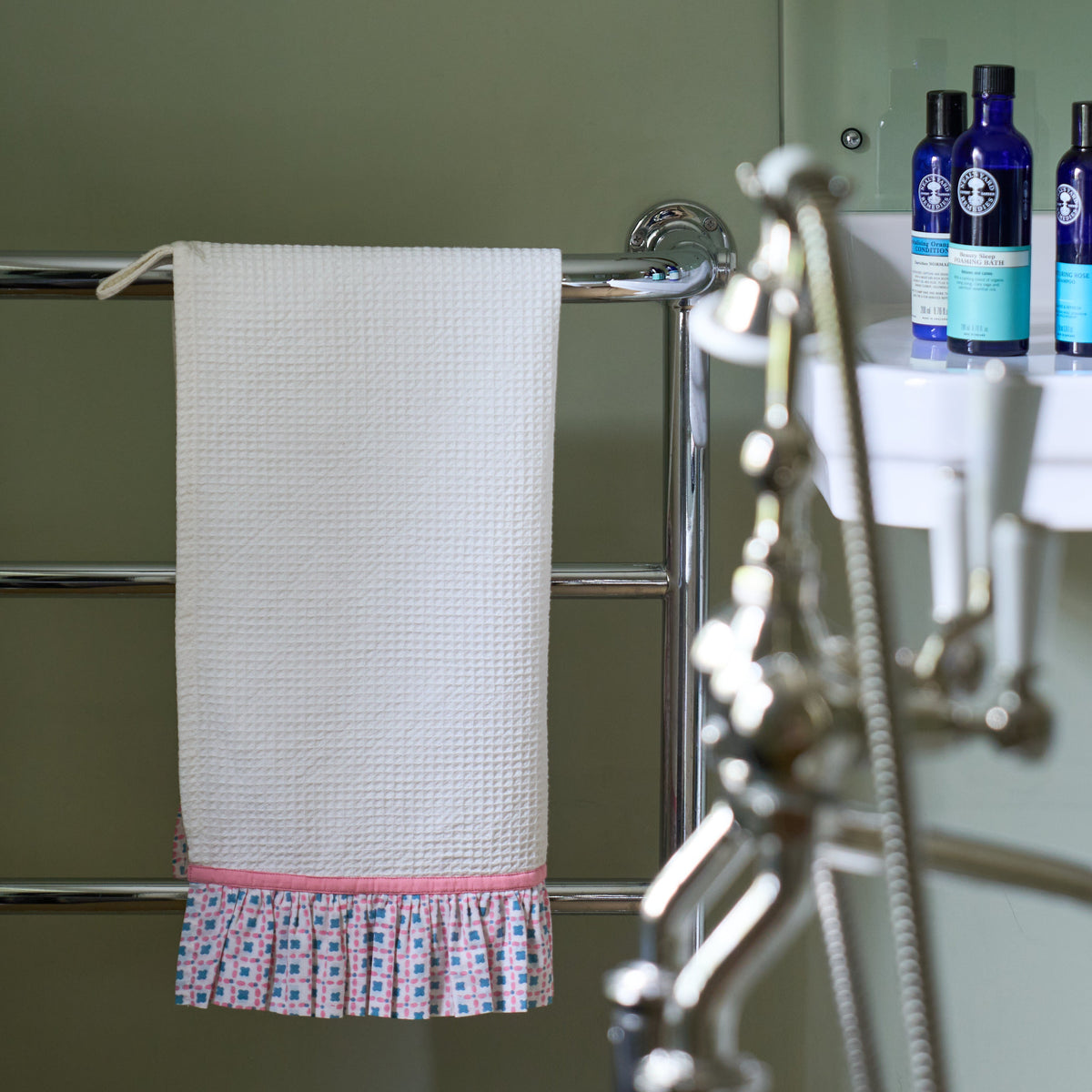 Pink Criss Cross Hand Towel
