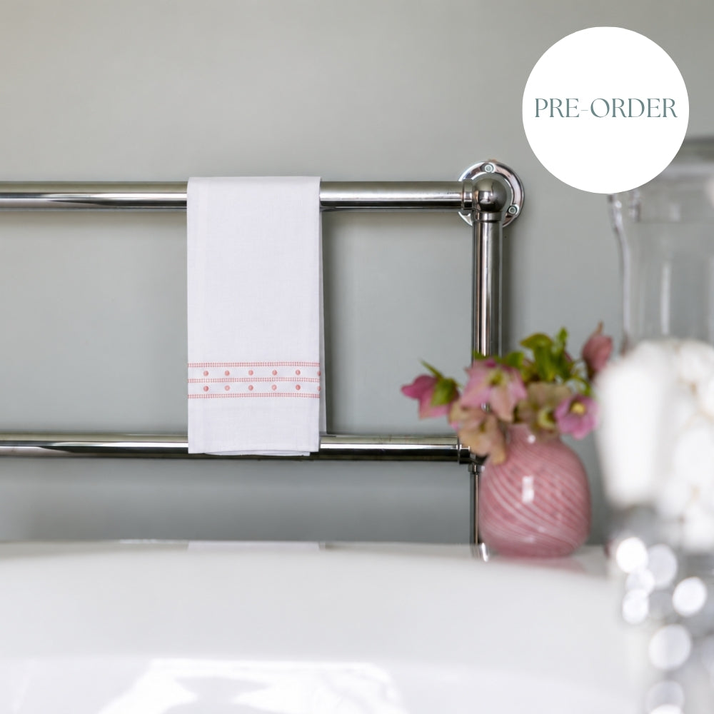 Pink Matilda Linen Hand Towel