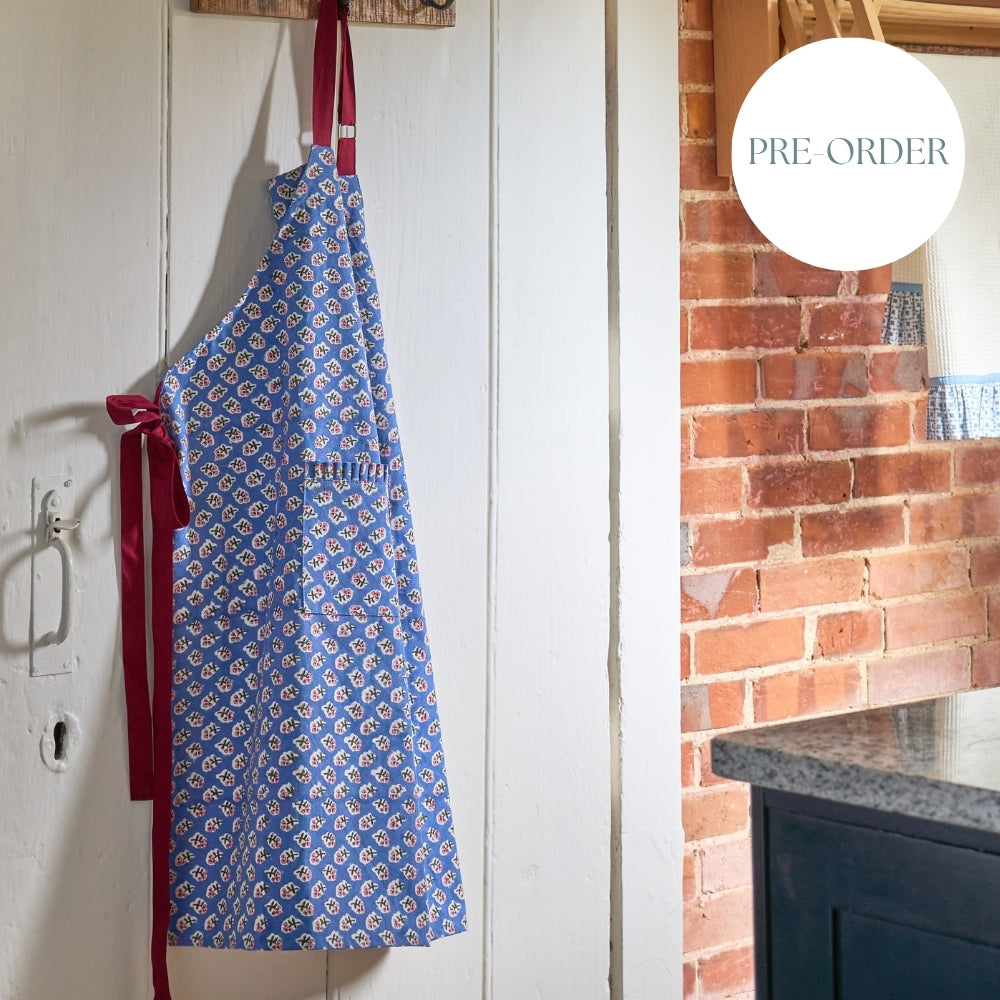 Azure Blue Ditsy Apron