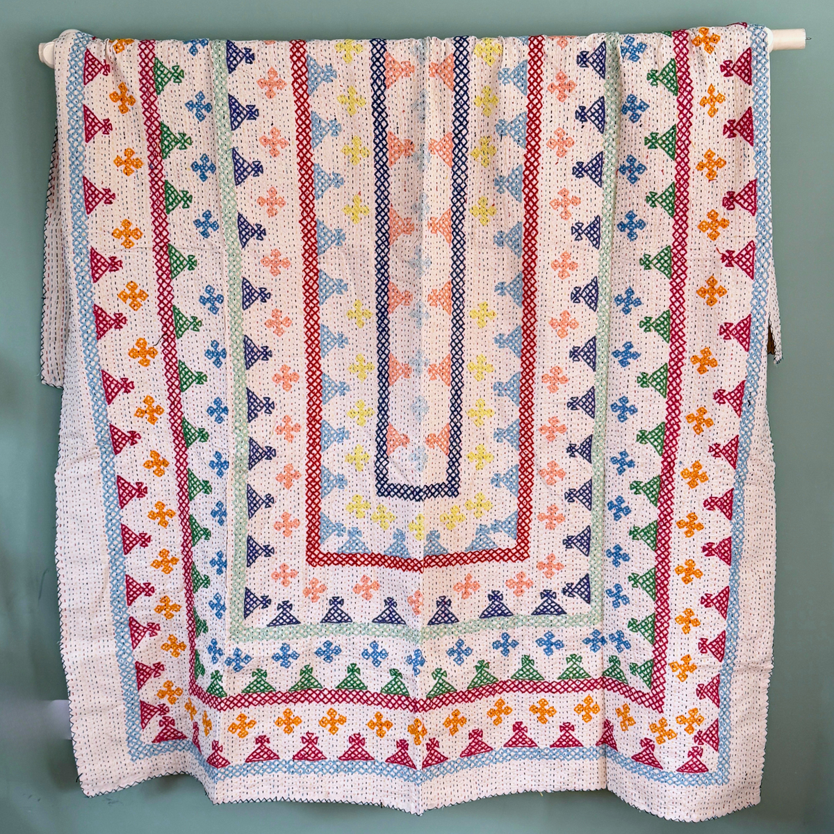 SINGLE KANTHA  - BLUE, PINK, YELLOW, RED, GREEN, MINT, LIME, ORANGE