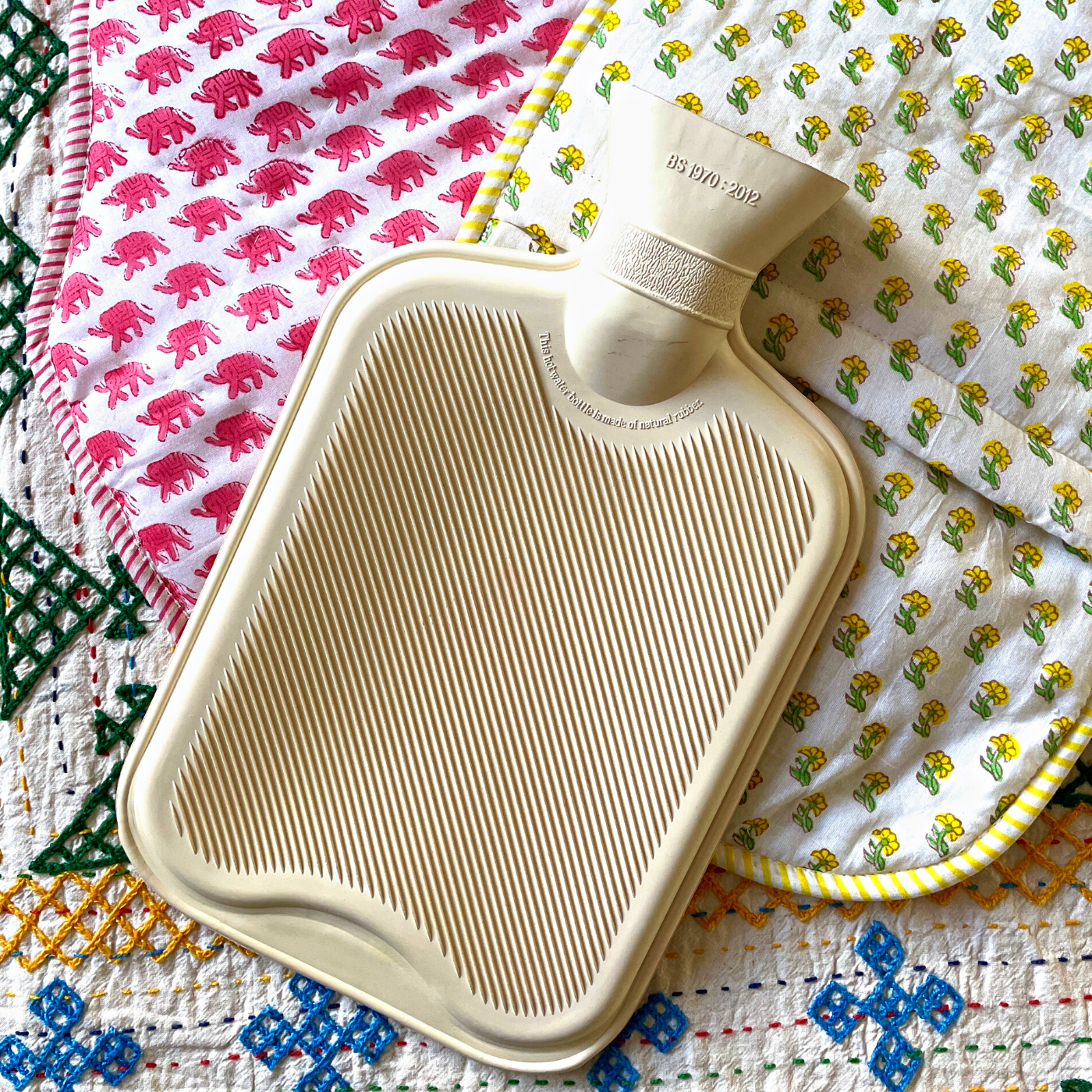 Natural Rubber Hot Water Bottle
