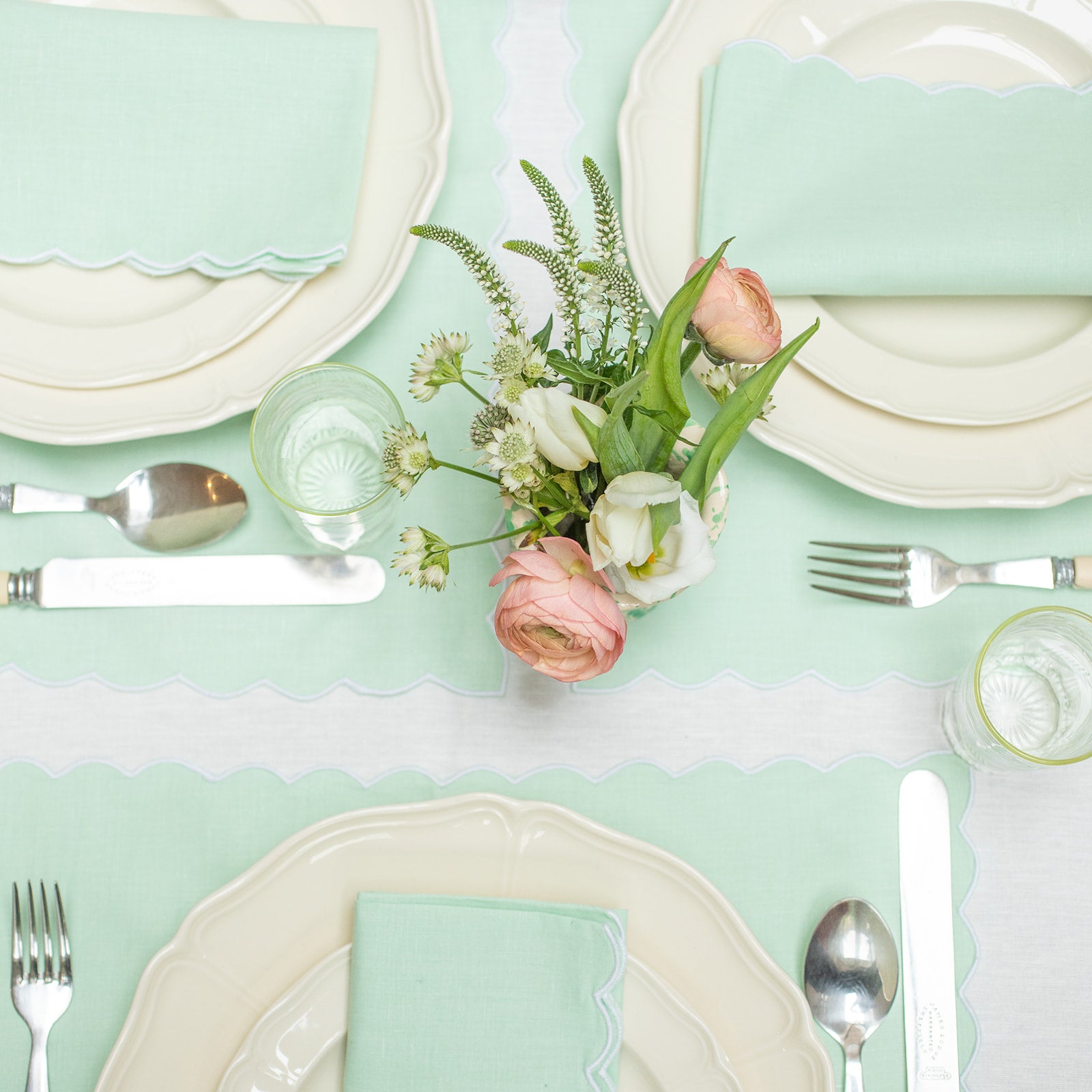 Green Scallop Placemat - Set of 4
