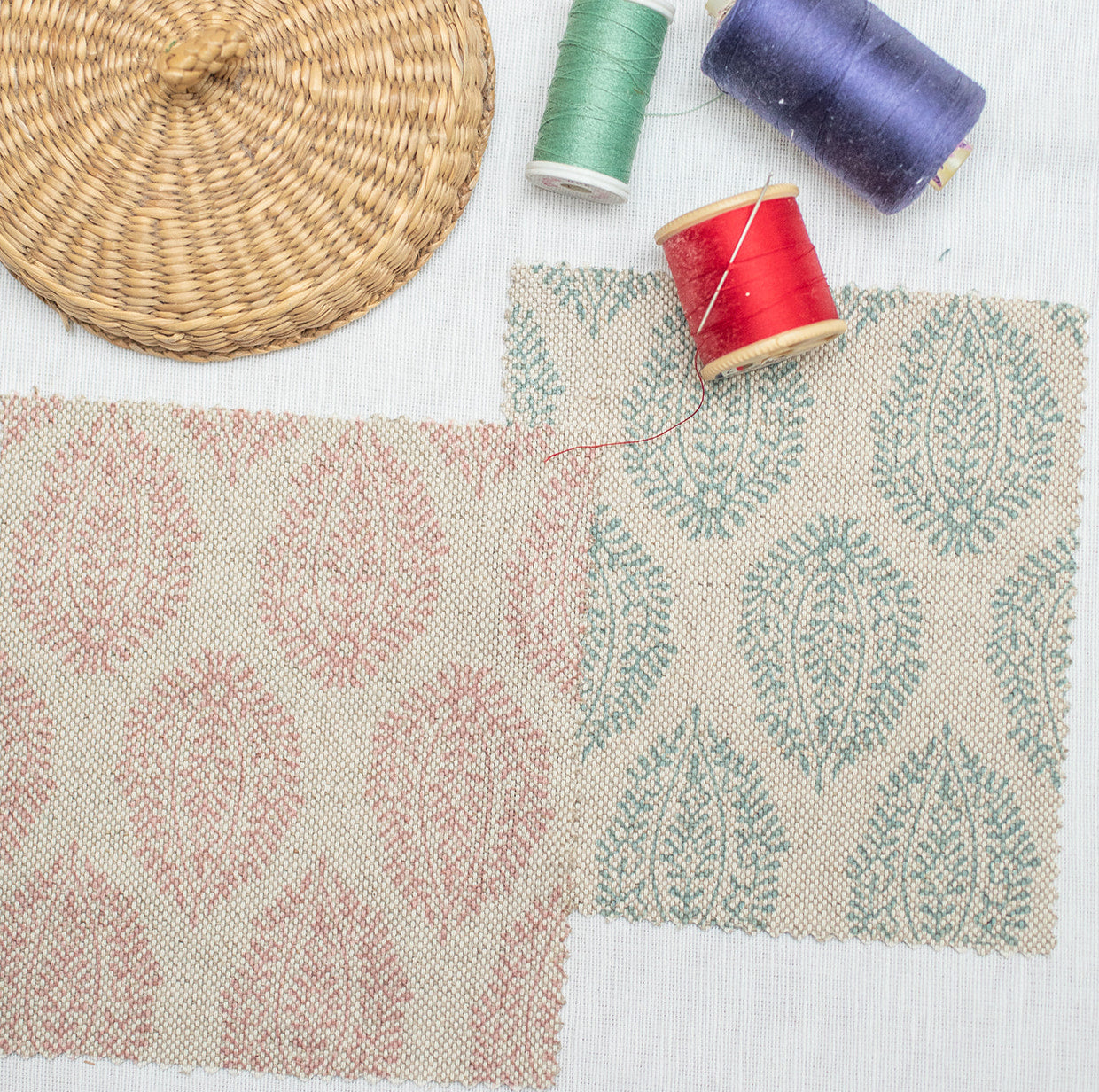Blue Leaf Fabric