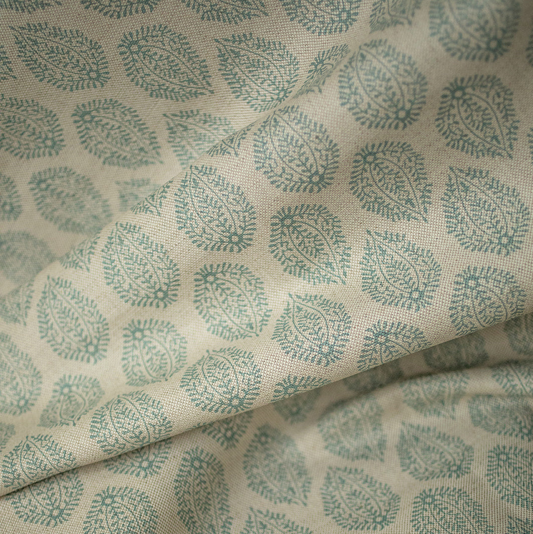 Blue Leaf Fabric