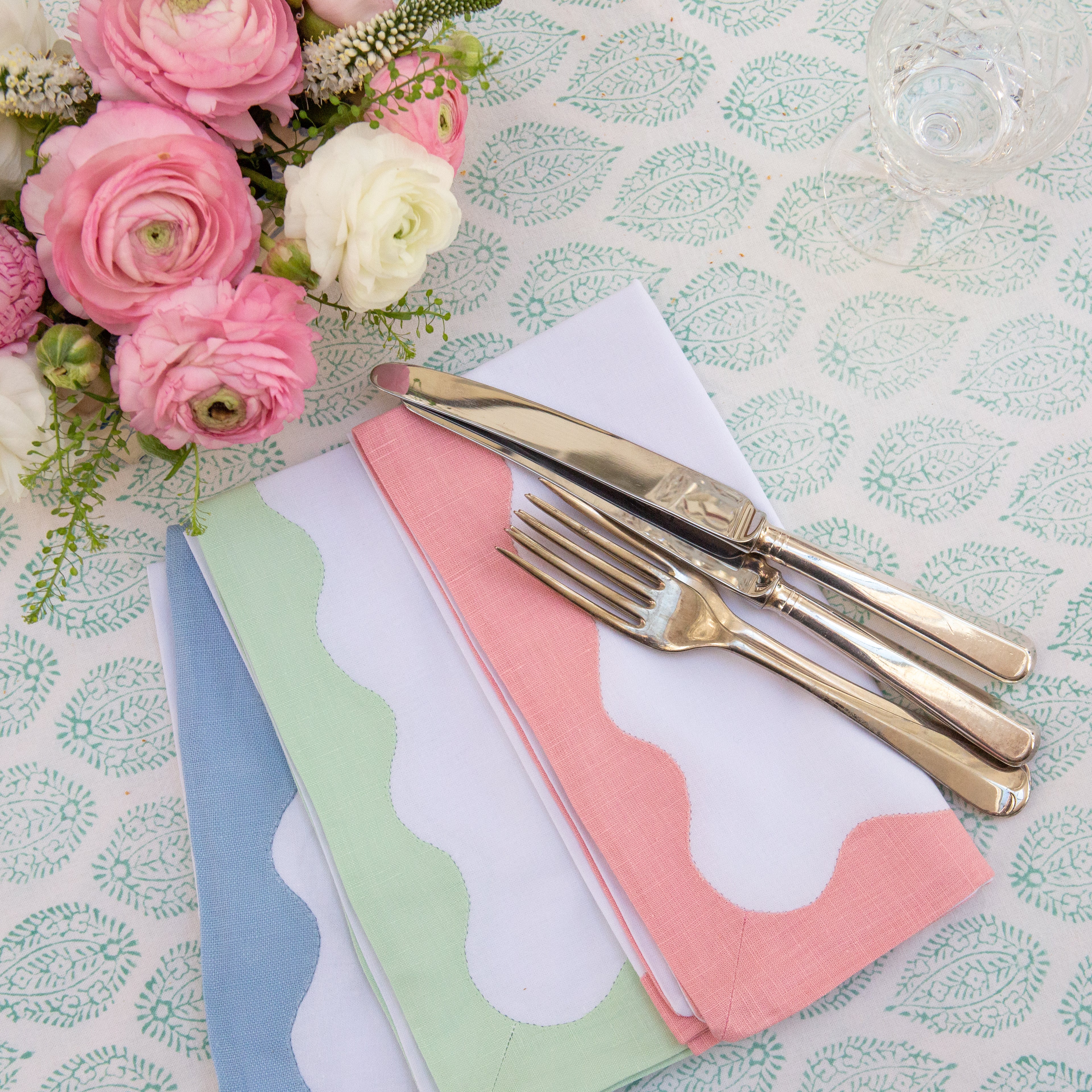 Blue Wave Napkin - Set of 4