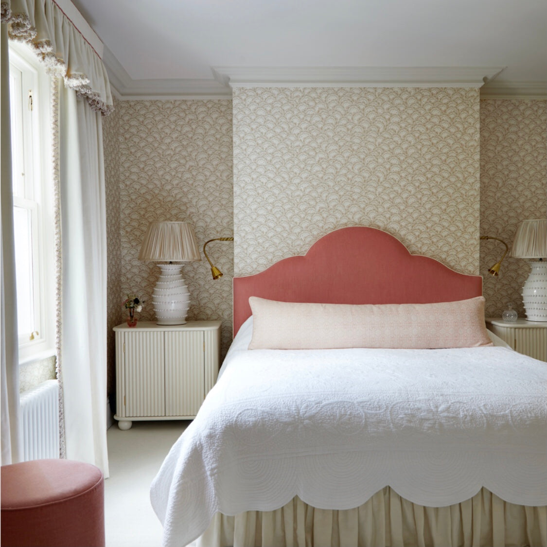 scalloped bedspread